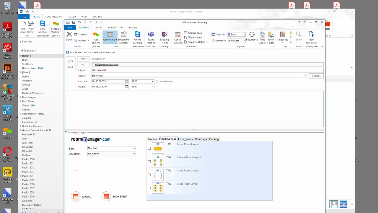 Outlook Add In for Room Manager - YouTube