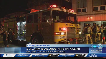 Firefighters respond to 2-alarm house fire in Kalihi