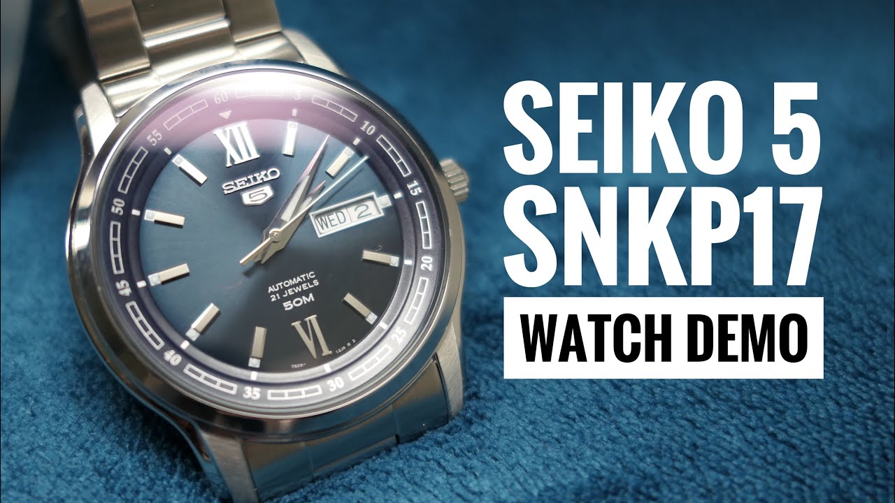 Seiko 5 SNKP17 Automatic Dress Watch Up Close (Watch Demo) | Turn on ...