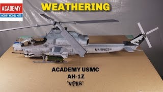 Painting and Weathering the Academy Models USMC AH-1Z 1:35 model helicopter kit