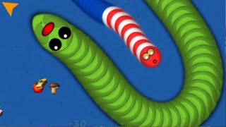 Worms Zone.io Game - Cacing hijau besar alaska janggut lancip | sokaraja gamer screenshot 4