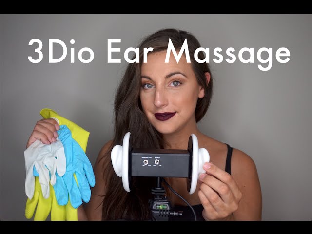 ASMR 3Dio Double Fluffy Ear Massage - Brushing & Touching Mic With &  Without Latex Gloves 