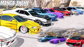 Manga Theme Cinematic Car Meetup | Car Parking Multiplayer