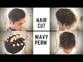 How to cut and perm men hair at home  easy cut and perm design