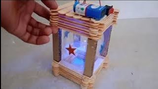 How to membuat lampu tidur dari stik es krim Make a sleep lamp out of ice cream New Modal#diy #short