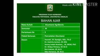 Akuntansi Agribisnis - Pertemuan 3