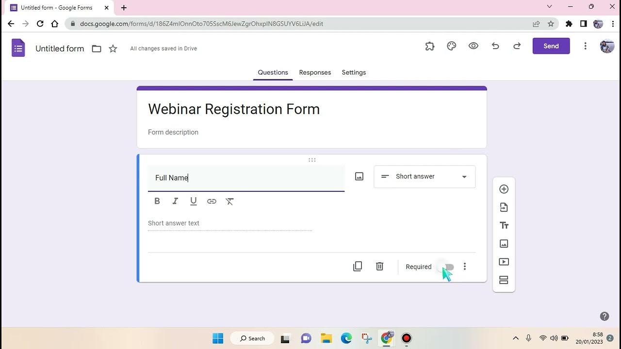 How to Create Google Form for Registration - YouTube