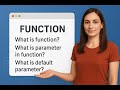 Functions in Python | Parameters & Default Parameters Explained