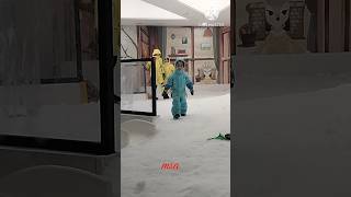my daughter enjoying playing in icy vellege #kuwait ❤️