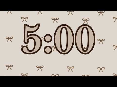 5 Minute Aesthetic Brown Bow Timer | Calming Music | Deep Focus
