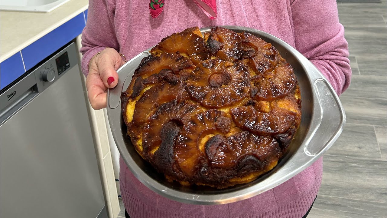 Tarta de piña 🍍 SIN HORNO 😋 