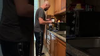 Dario Rossi making coffee and smashing the kitchen