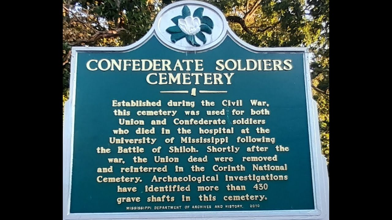 Confederate Cemetery and other Civil War Buildings on the Ole Miss Campus