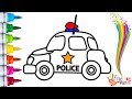 Coloring Pages / How to Draw a Toy Police Car for Kids, Toddlers  - Tic Tac Paint