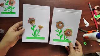 Easy greetings card making steps | School craft | Teacher's day card