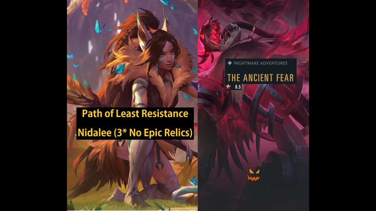Nidalee (3 star, no epic relics) vs the Fiddlesticks - The Ancient Fear (6.5)