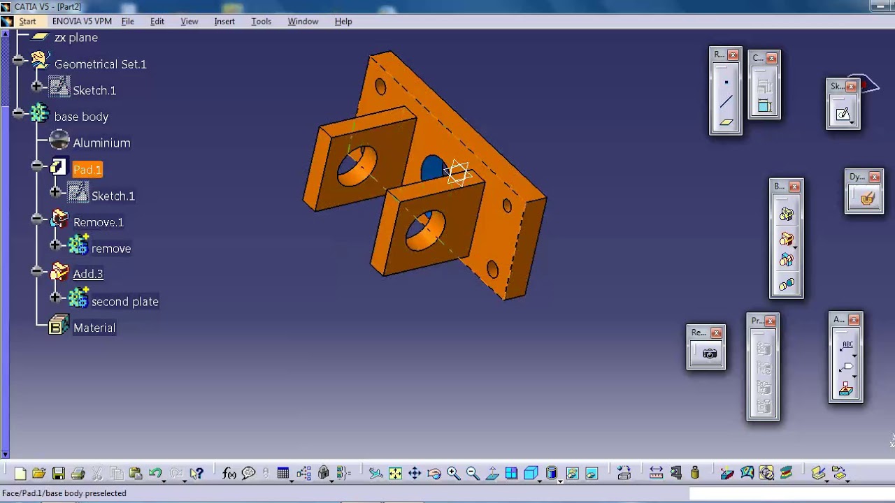 Catia v5 part measurements or dimensions check tutorial in Hindi - YouTube