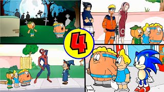 Gibi Nossa Turma em 4 Episódios - Sonic - Naruto - Coringa, Halloween - Homem Aranha