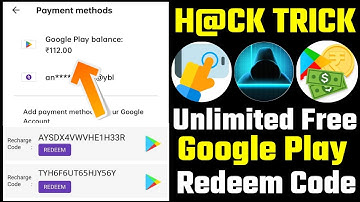 H@ck Trick - Free Google Play Redeem Code | Free Redeem Code App | Play Store Redeem Code