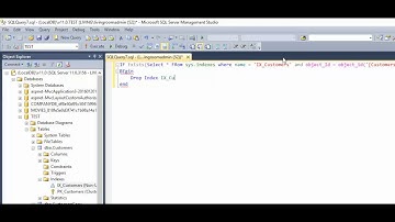 MSSQL   Check if index exists and if exists delete it