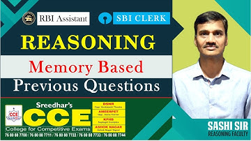 Rbi Assistant & Sbi Clerk 2022| Reasoning Memory Based | previous Questions