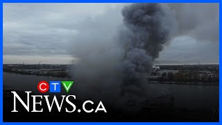 Fire erupts at former lumber mill