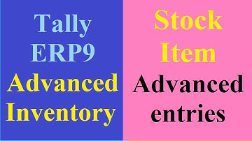Stock Item Advance Configuration in Tally ERP9 | Stock Item Part Number-Additional Description
