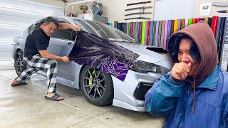 Why Does Wrap Have Orange Peel? | BAGGED STI Looking Slick In PAINT LIKE Midnight Purple