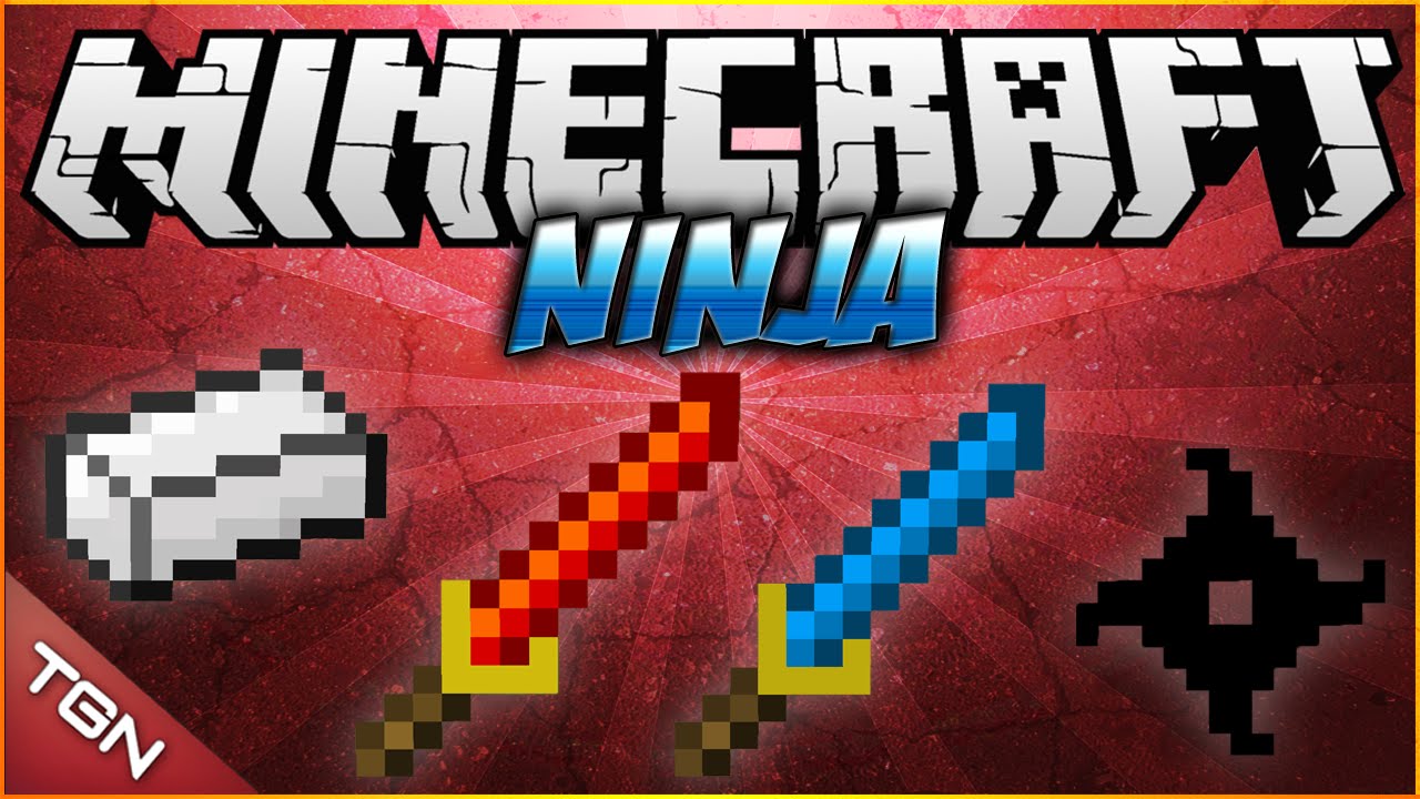 Minecraft 1.7.2 / 1.7.10  Ninja MOD  [ Katanas, shuriken 