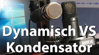Dynamische vs Kondensator-Mikrofone - Vorteile, Nachteile und - Unterschiede beim Raumhall?