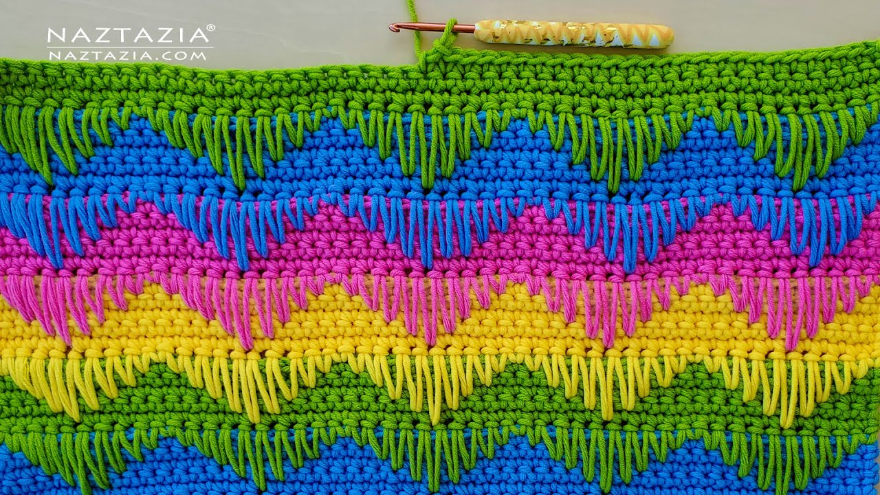 How to Crochet Extended Ripple Stitch Pattern - DIY Tutorial for Easy  Chevron Design - YouTube