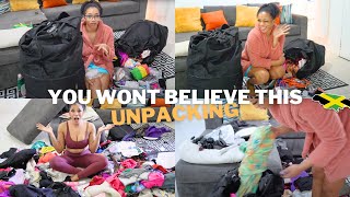 UNPACK MY SUITCASE OF ALL I MOVED TO JAMAICA *huge haul*(hygiene, home decor, clothes, hair products