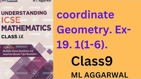 Co ordinate Geometry.ex- 19.1(1-6).class9. ml aggarwal.