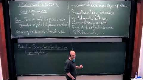 Felix Klein Lectures 2020: Quiver moduli and applications, Markus Reineke (Bochum), Lecture 1