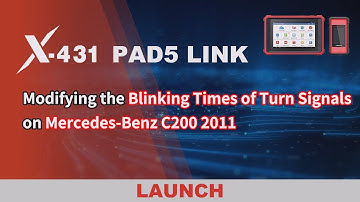 LAUNCH X431 PAD V ELITE: Mercedes-Benz C200 Turn Signals Blinking Times modification