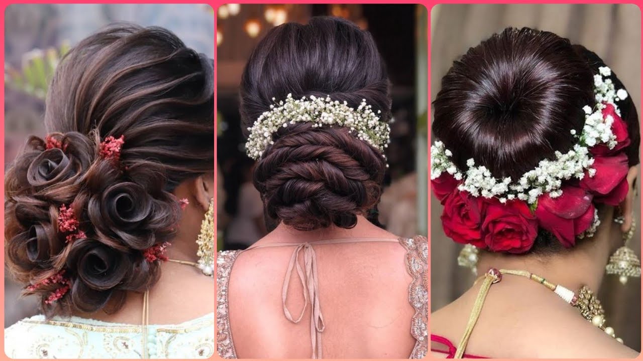 20 Simple Juda Hairstyles for Wedding Sarees and Lehengas | Mother of the  bride hair, Bridal hair buns, Bun hairstyles for long hair