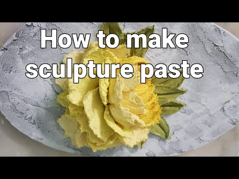 How to make sculpture paste. Decorative plaster paste. 3d flowers paste pallate knives paste.