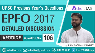 EPFO Solved Paper 2017 | EPFO Previous Year Question Paper | Aptitude for UPSC EPFO
