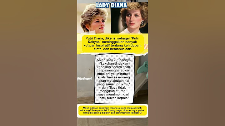 Aku menyebutnya pemimpin Peri karena memang setulus itu 🥲#ladydianafan #trending #kutipan #fyp