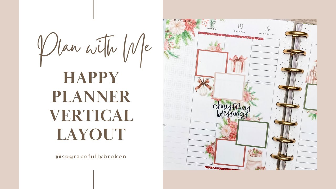 Plan With Me! | Classic Vertical Layout Happy Planner - YouTube