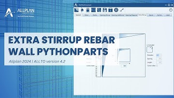 Extra Stirrup Rebar | Wall Reinforcement PythonParts in Allplan 2024 - Developed by ALLTO