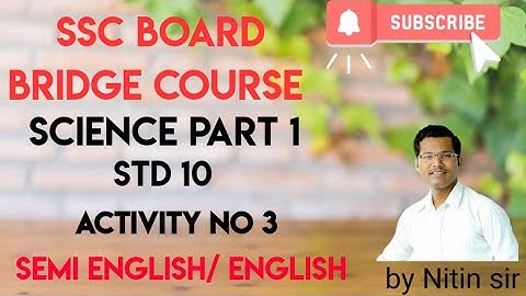 Bridge course ||Semi English & English|| Std X || Science 1 ||Activity no 3|| @pioneertutorials1717