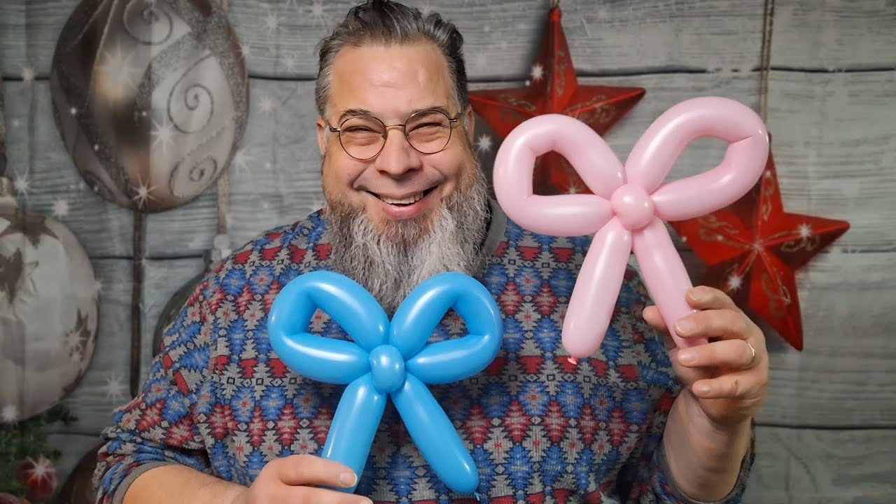 how to make a ribbon out of one balloon. day 227 - YouTube