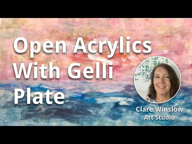 ONLINE 1-to-1 – Gelatin plate printing with GOLDEN OPEN acrylics