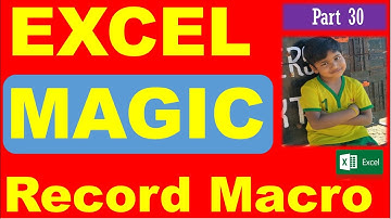 Excel Macro Recorder (VBA) in Tamil