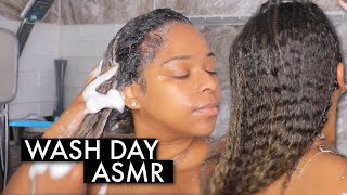 Wash Day ASMR | Running Water, Scalp Massage, NO TALKING