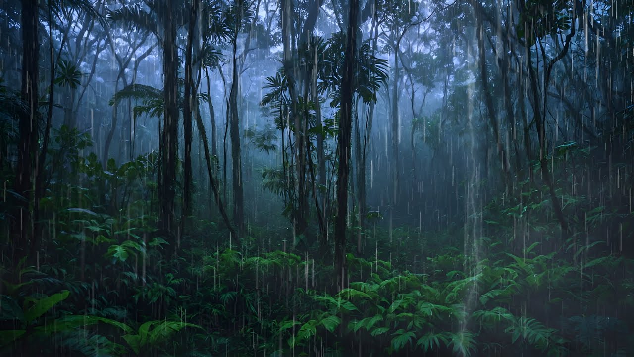 Beat Insomnia, Relax with Heavy Rain in the Forest - Natural Sounds for Deep Sleep and Relaxation