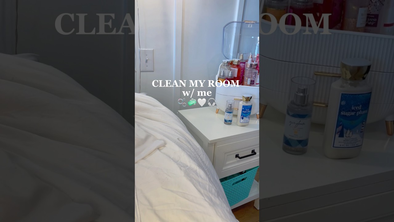 clean my room w me!🫧🧼🤍🎧|| #preppy #aesthetic #preppyaesthetic #roommakeover