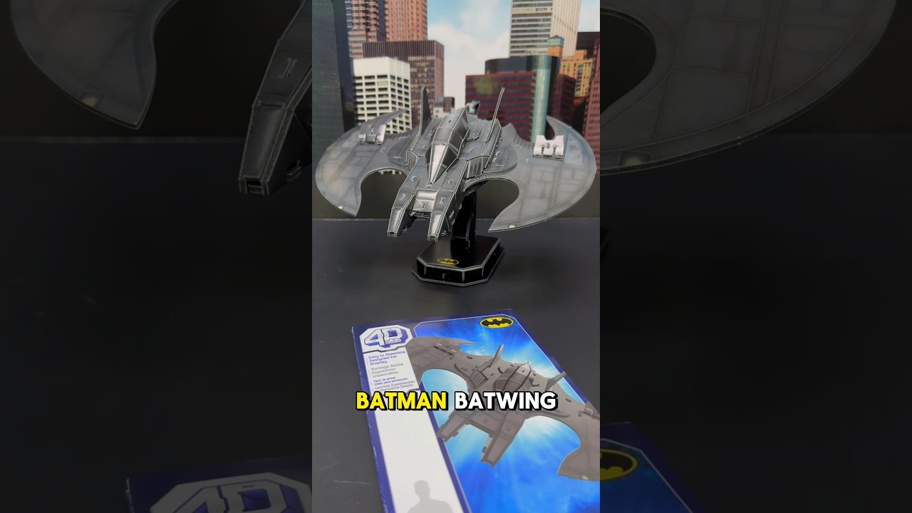4D BUILD - DC Comics 3D Puzzle - Batman Model 71 Pieces - Mini Batwing Batman de la Saga - Adult Puzzles - Collectible Construction Game - Adult Toy - Game for 4D BUILD - DC Comics 3D Puzzle - Batman Model 71 Pieces - Mini Batwing Batman de la Saga - Adult Puzzles - Collectible Construction Game - Adult Toy - Game for