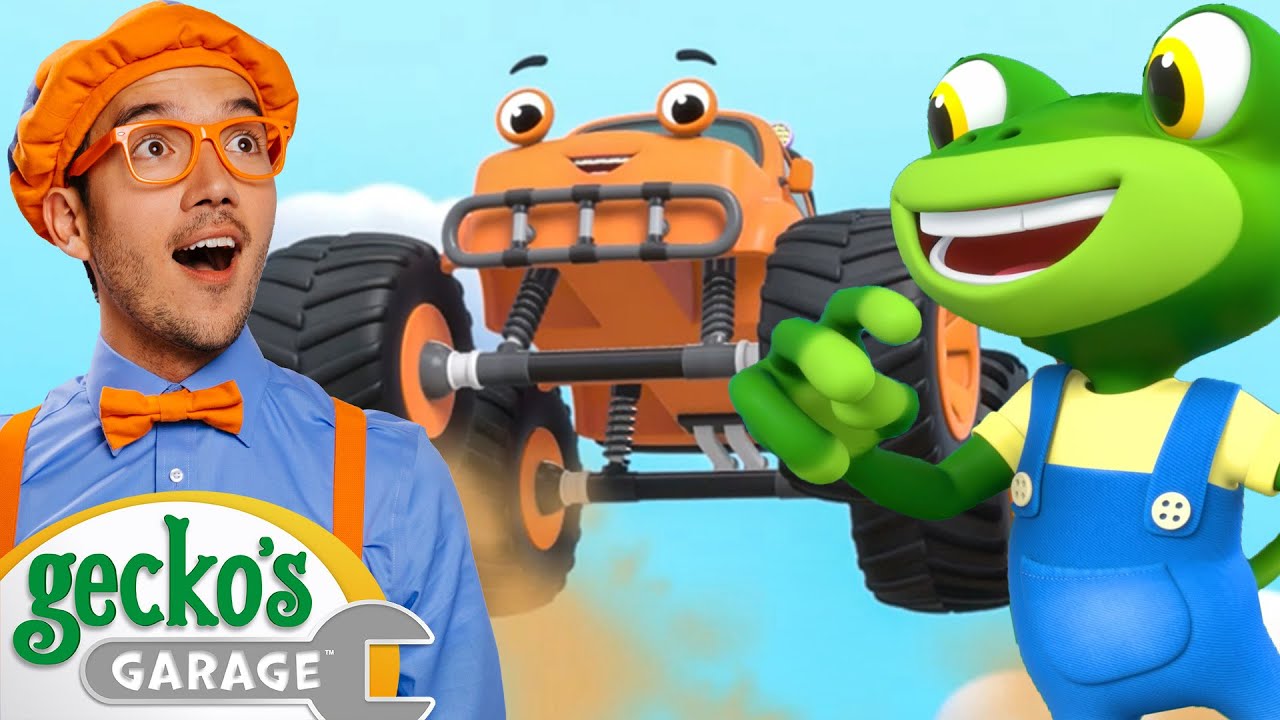 Max The Monster Truck Is STUCK｜Gecko's Garage｜Funny Cartoon For  Kids｜Learning Videos For Toddlers 